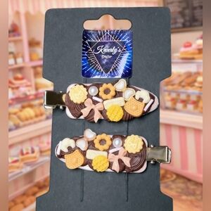 Handmade 🍩 Decoden Hair Clips – Bakery Theme 🍪